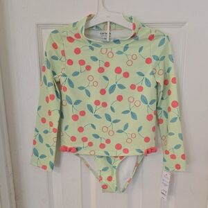 Carter's Long Sleeve Cherry 2 Pc Set 4T UPF 50+ Elastic Waistband NWT